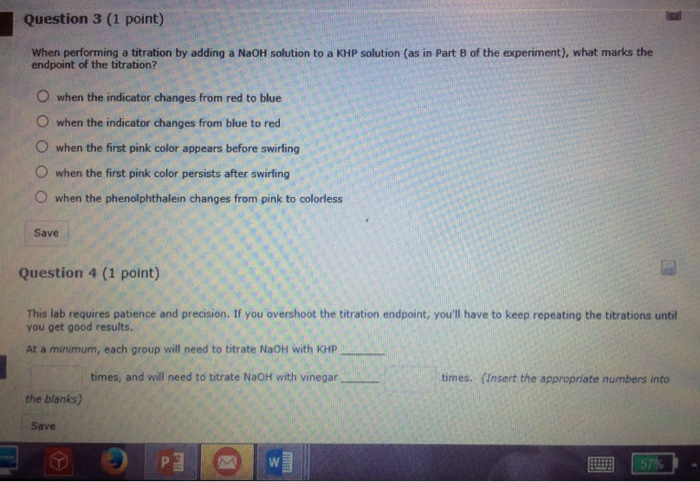 Solved When performing a titration by adding a NaOH solution | Chegg.com