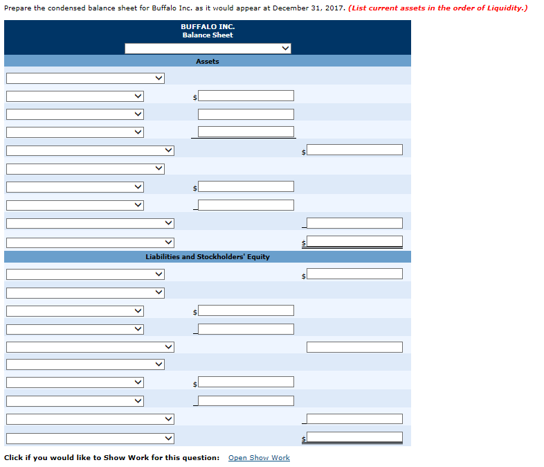 Solved Exercise 23-17 Buffalo Inc., had the following | Chegg.com
