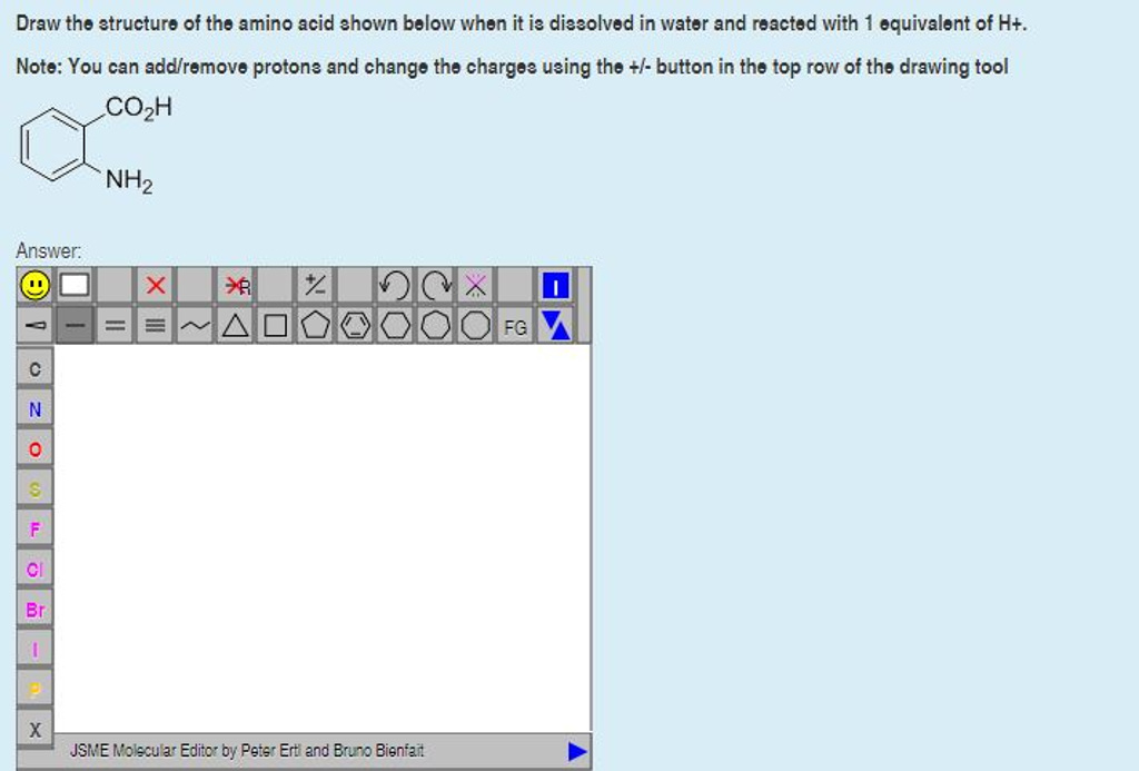 Solved Draw the structure of the amino acid shown below when | Chegg.com