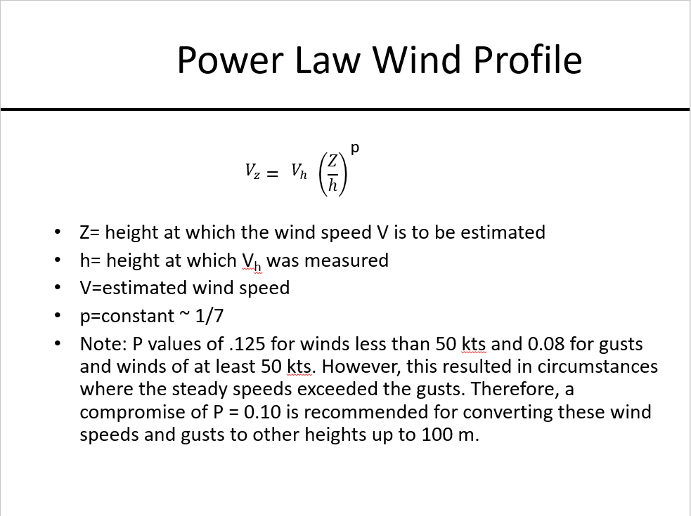 Solved Assume the 10 m wind speed is 2.5 m/s. Calculate the