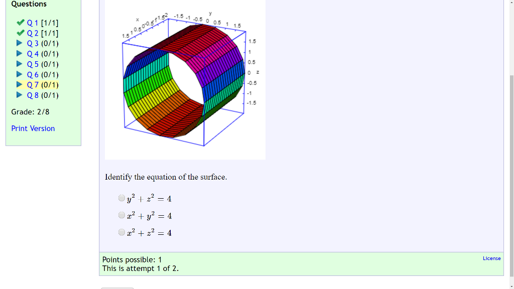 Solved Questions -15 -1050 0.5 1 1.5 0.5 1.5 1.5 Q4(0/1) 0.5 | Chegg.com