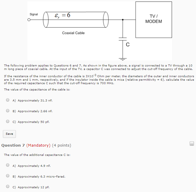 Solved Signal TVI MODEM Coaxial Cable The following problem