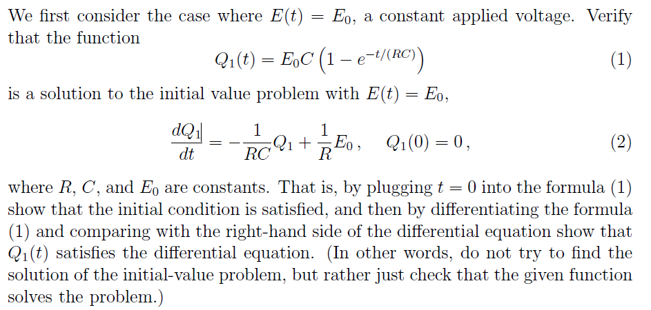 Solved We first consider the case where E(t) = E0, a | Chegg.com