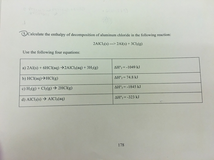 Solved Calculate the enthalpy of of aluminum