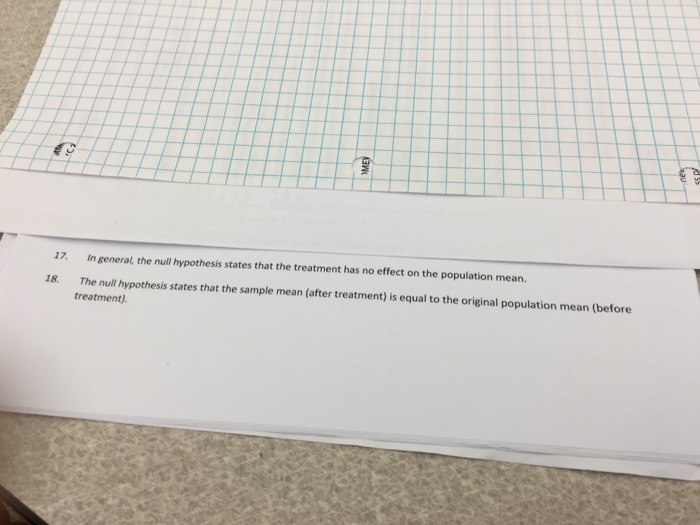 a null hypothesis states that quizlet