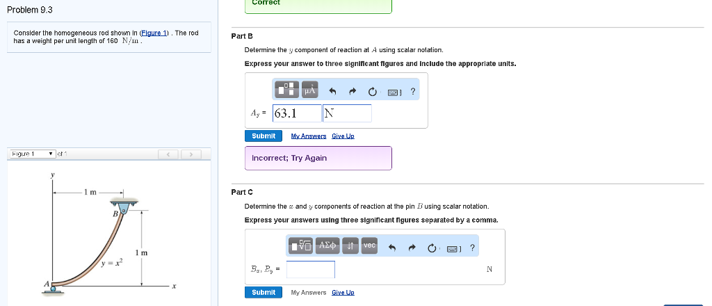 Solved Problem 9 3 Conslder The Homogeneous Rod Shown In Chegg