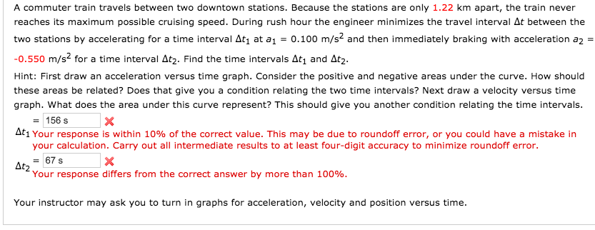 Solved A commuter train travels between two downtown | Chegg.com ...