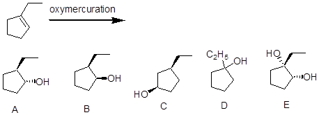 Solved Only one of the five compounds below will form during | Chegg.com