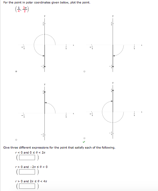 Solved For the point in polar coordinates given below, plot | Chegg.com