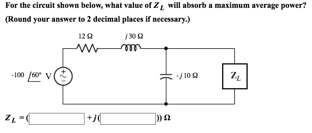 Solved For the circuit shown below, what value of Zi will | Chegg.com