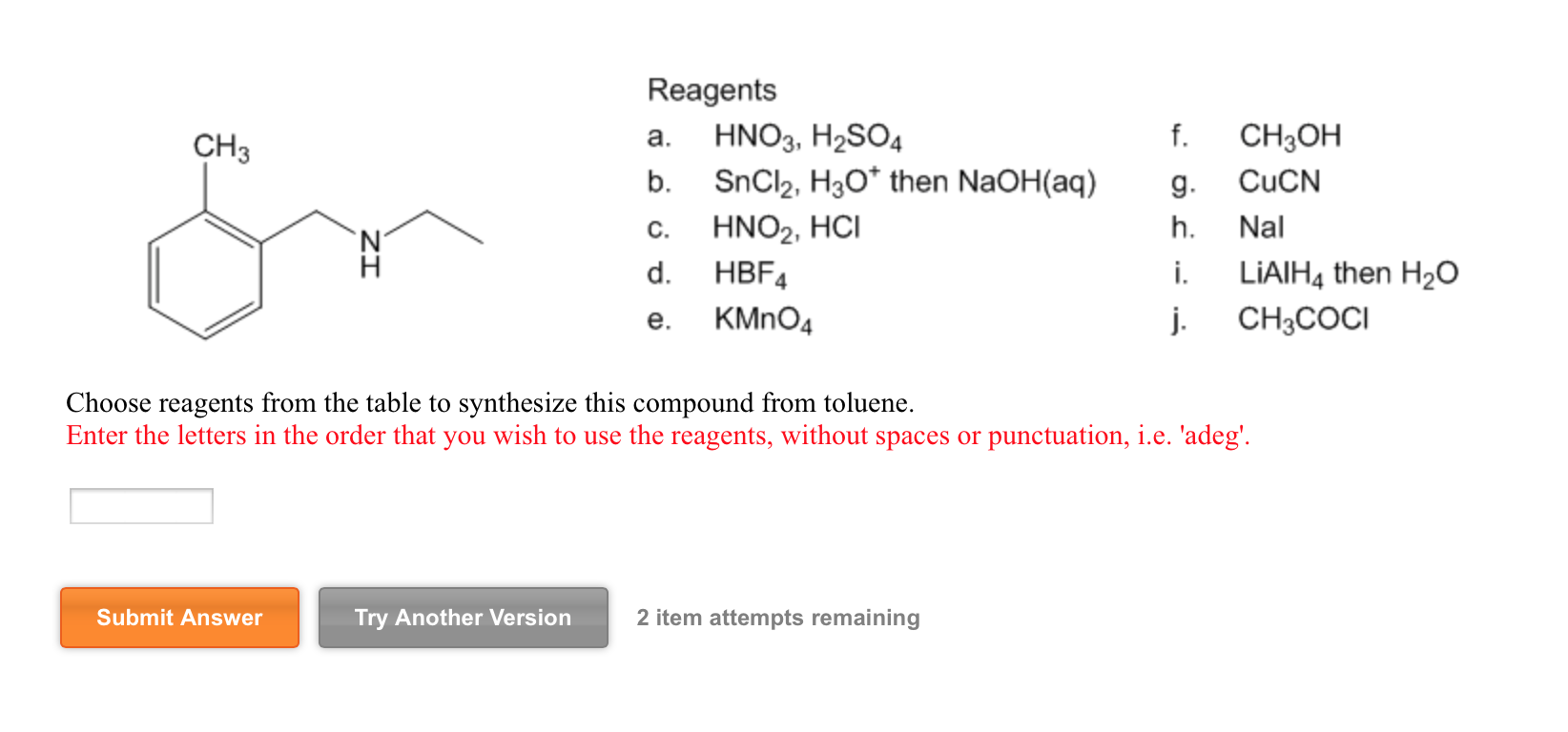 Choose Reagents From The Table To Synthesize This 9445