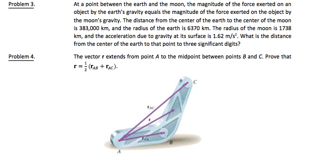 Solved At a point between the earth and the moon, the | Chegg.com