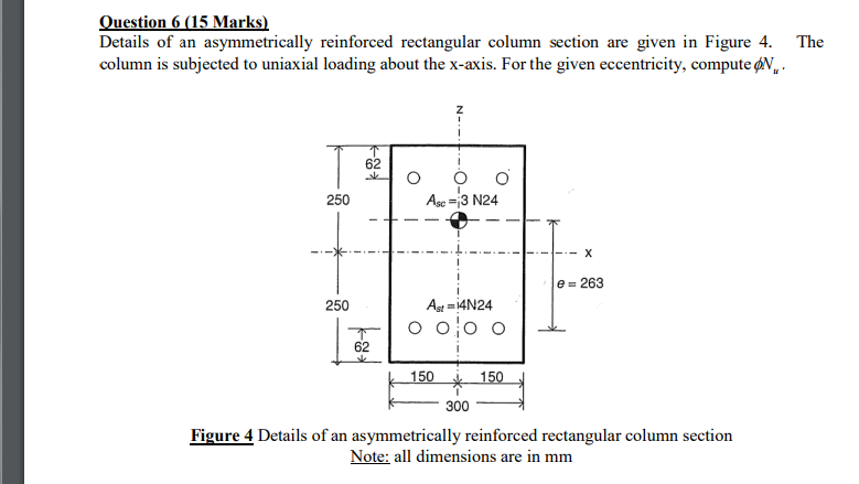 Solved: Details Of An Asymmetrically Reinforced Rectangula... | Chegg.com