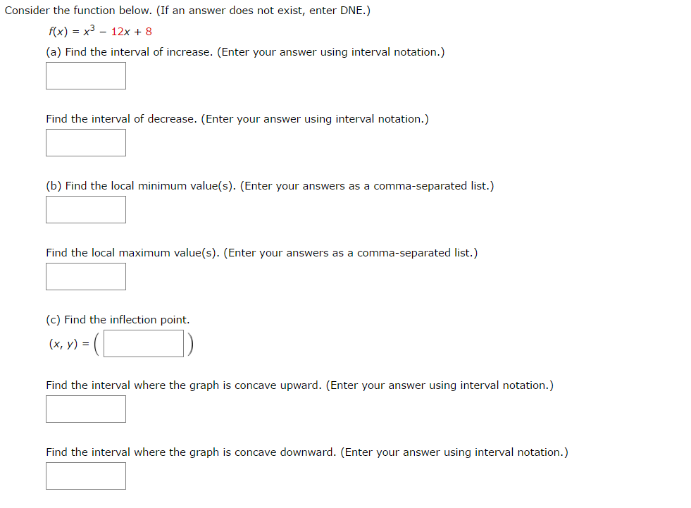 Solved Consider The Function Below If An Answer Does Not Chegg