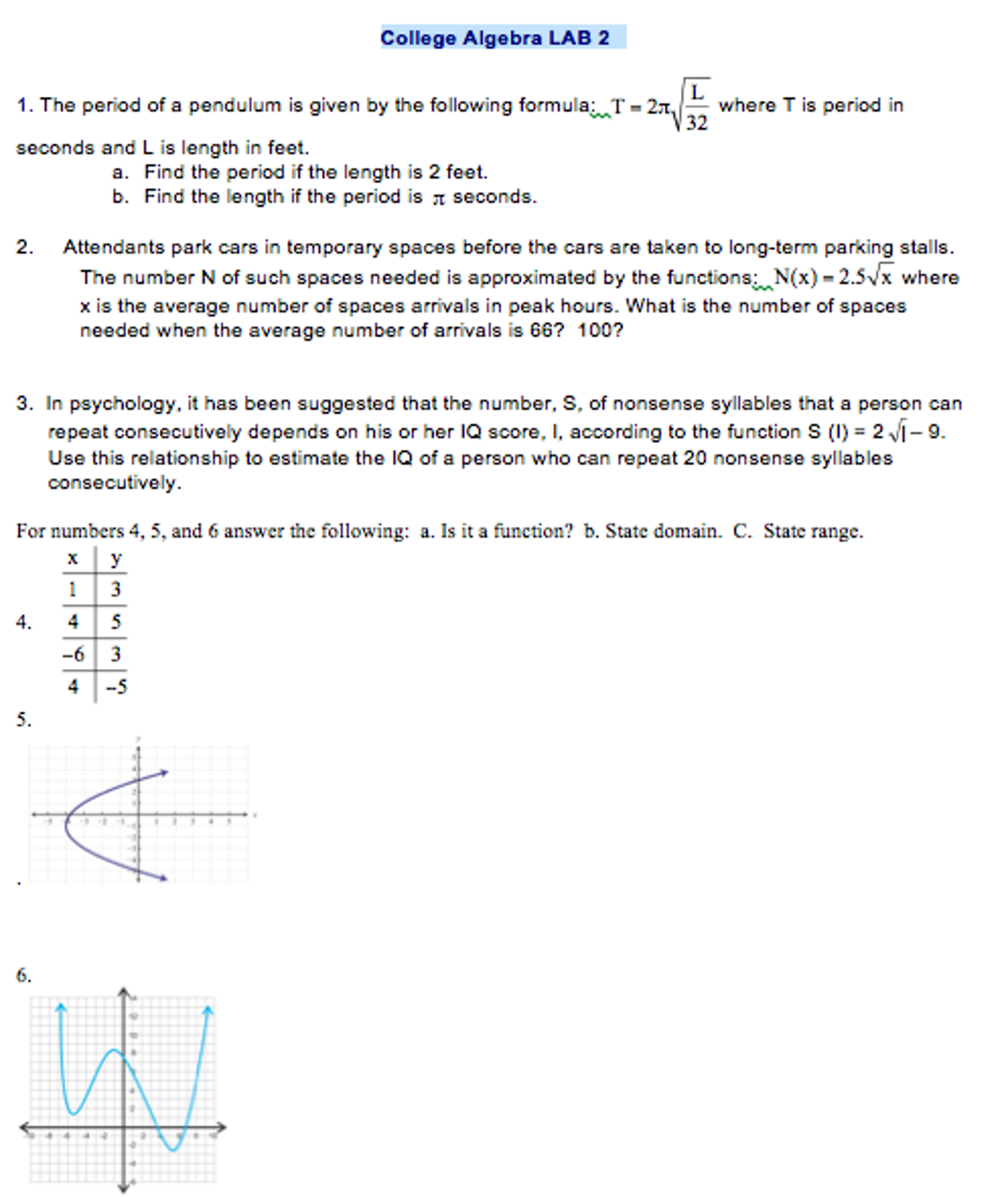 solved-the-period-of-a-pendulum-is-given-by-the-following-chegg