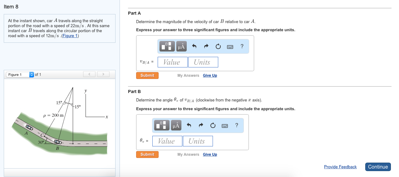 Solved At The Instant Shown Car A Travels Along The Chegg Solved At The Instant Shown Car A Travels Along The Chegg