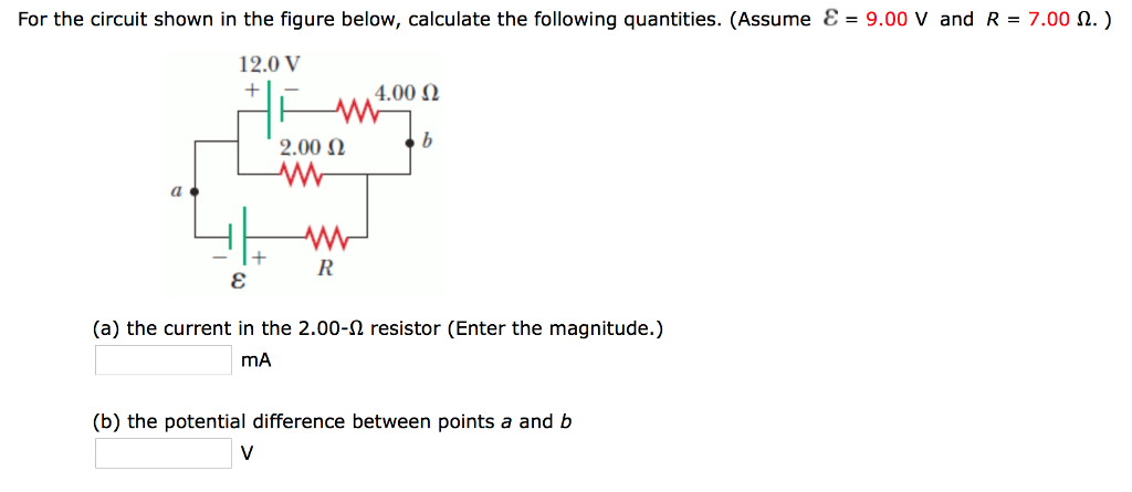 Solved For the circuit shown in the figure below, calculate | Chegg.com