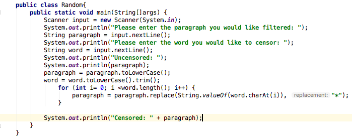 Solved Java String and Loop question So I'm writing this | Chegg.com