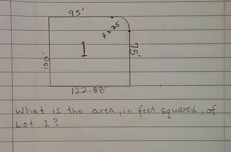 Solved Find the area of Lot 1. | Chegg.com