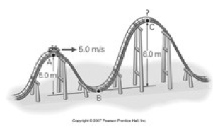 Solved A 500. kg roller coaster travels on a frictionless | Chegg.com