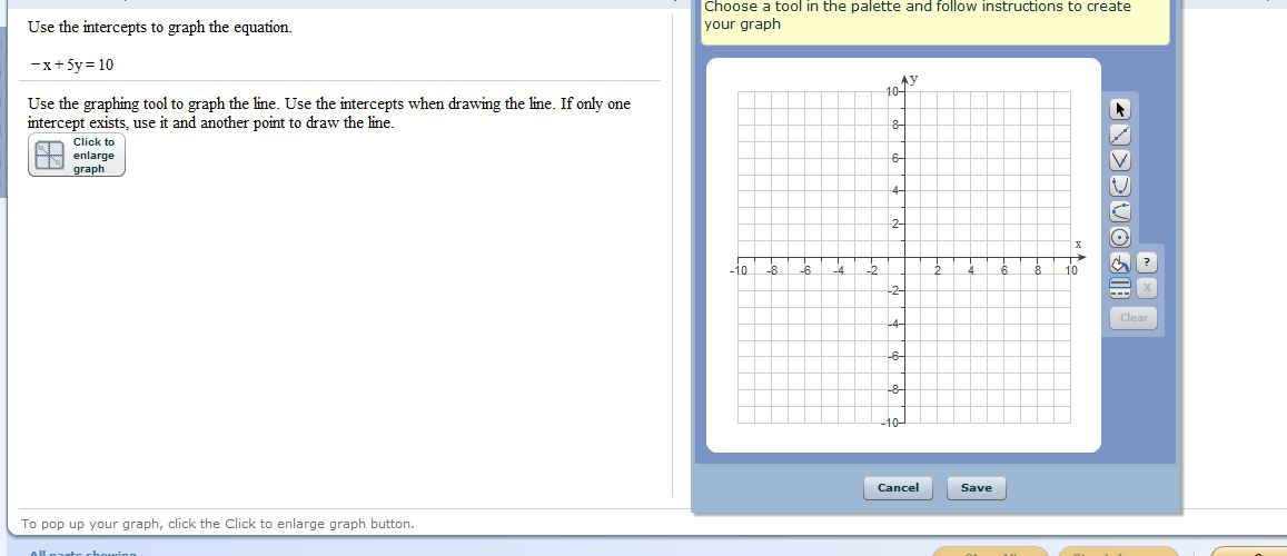 Use The Intercepts To Graph The Equation X 5y 10