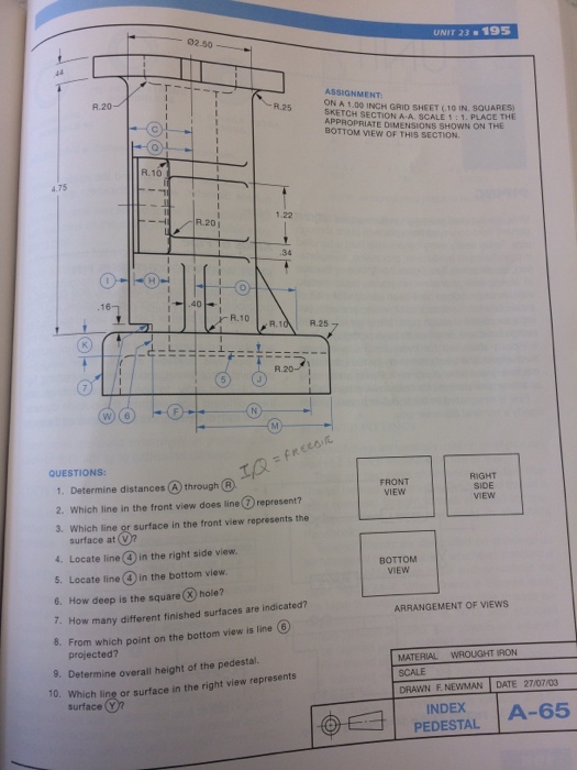 Solved I a interpreting Engineering Drawings 60 NOTES EXCEPT