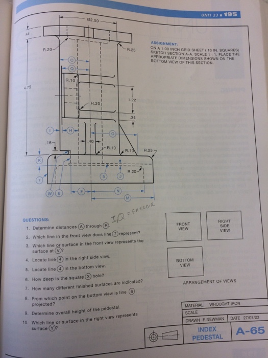 Solved I A Interpreting Engineering Drawings 60 NOTES EXC...