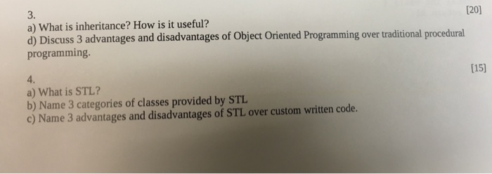 Solved What is inheritance? How is it useful? Discuss 3 | Chegg.com