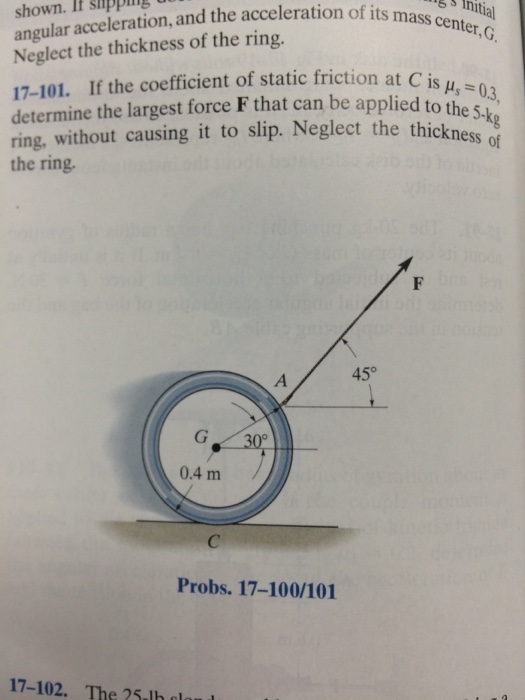 Solved If the coefficient of static friction at C is Us=0.3, | Chegg.com