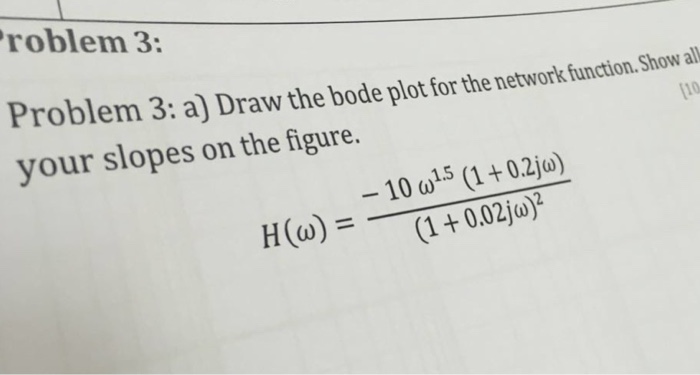 Solved Draw the bode plot for the network function. Show all | Chegg.com