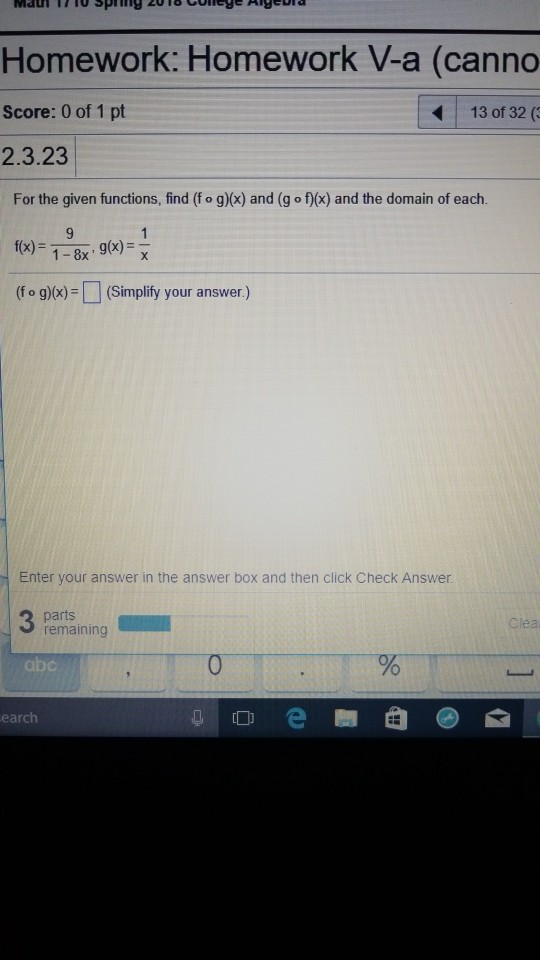 Solved Mati 17To Spling 2018 ClyegeDla Homework Homework Chegg