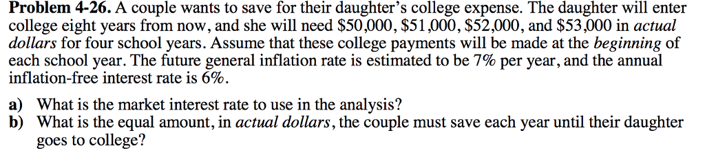 Solved Problem 4-26. A couple wants to save for their | Chegg.com