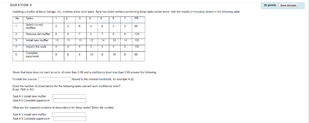 Solved QUESTION 5 20 Points Save Answer Installing A Muffler | Chegg.com