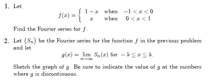 Solved Let F X {1 X When 1