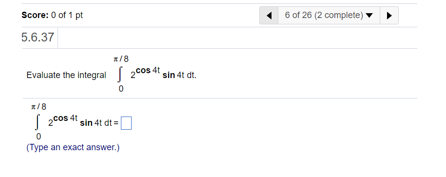 solved-evaluate-the-integral-integral-0-2-cos-4t-sin-4t-dt-chegg