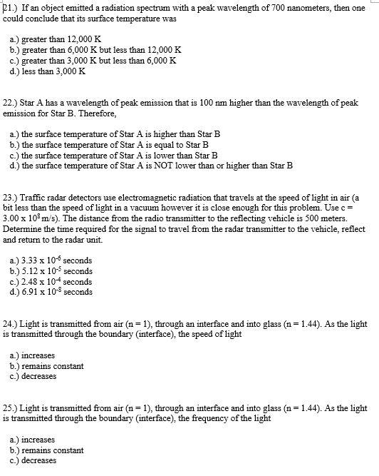 Solved If an object emitted a radiation spectrum with a peak | Chegg.com