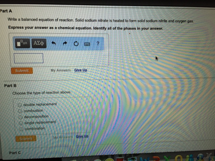 Solved Write A Balanced Equation Of Reaction Solid Sodium 6059