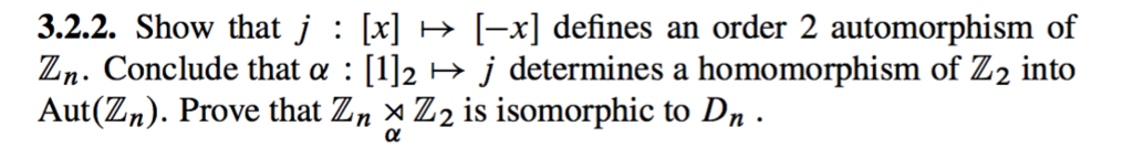 Solved 3.2.2. Show that j : [x] [-r] defines an order 2 | Chegg.com