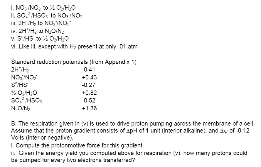 Solved Standard Reduction Potentials (from Appendix 1) B. | Chegg.com