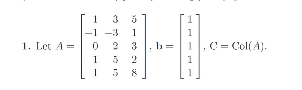 Solved B) Find B ProjC(b). Does B F B? What Does This Tell | Chegg.com