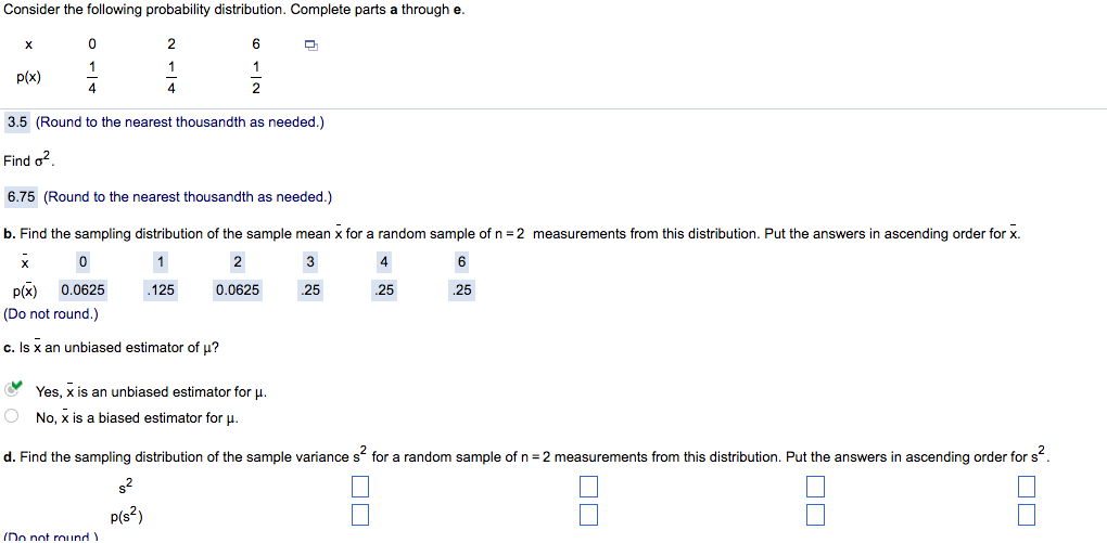 Solved Consider The Following Probability Distribution. | Chegg.com