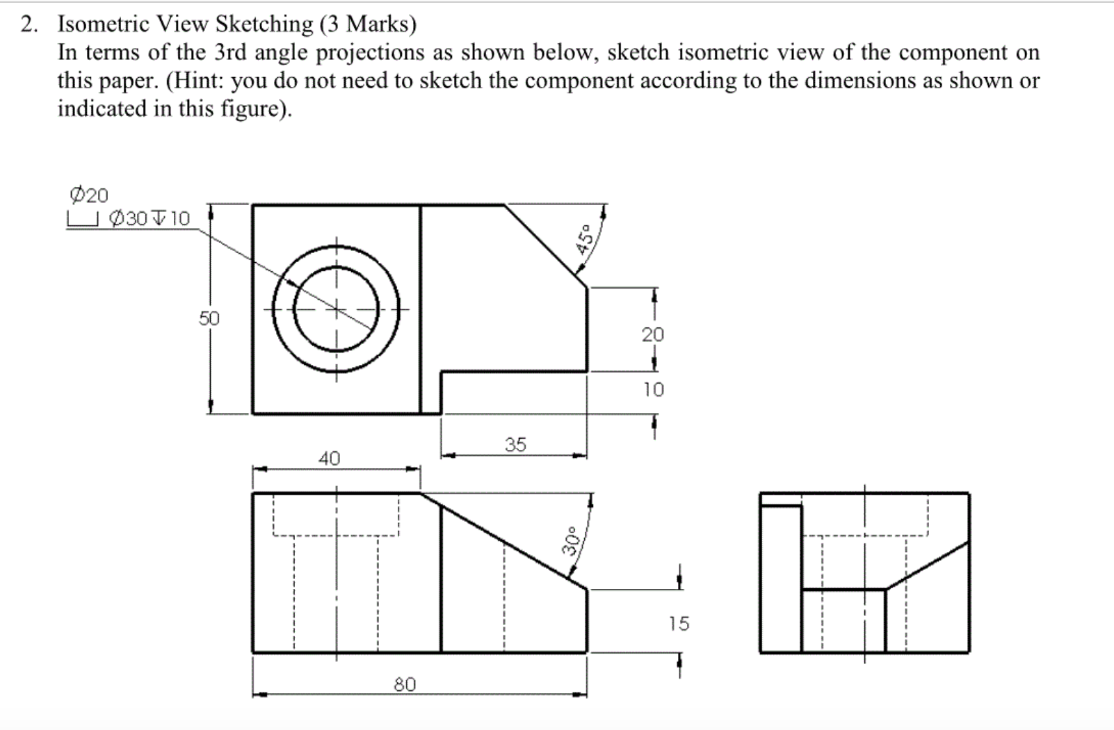 Third Angle Projection QGBRJR Third Angle Projection QGBRJR