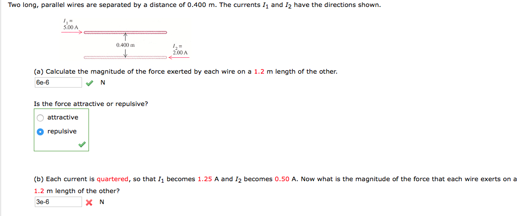 Solved Two Long, Parallel Wires Are Separated By A Distance 