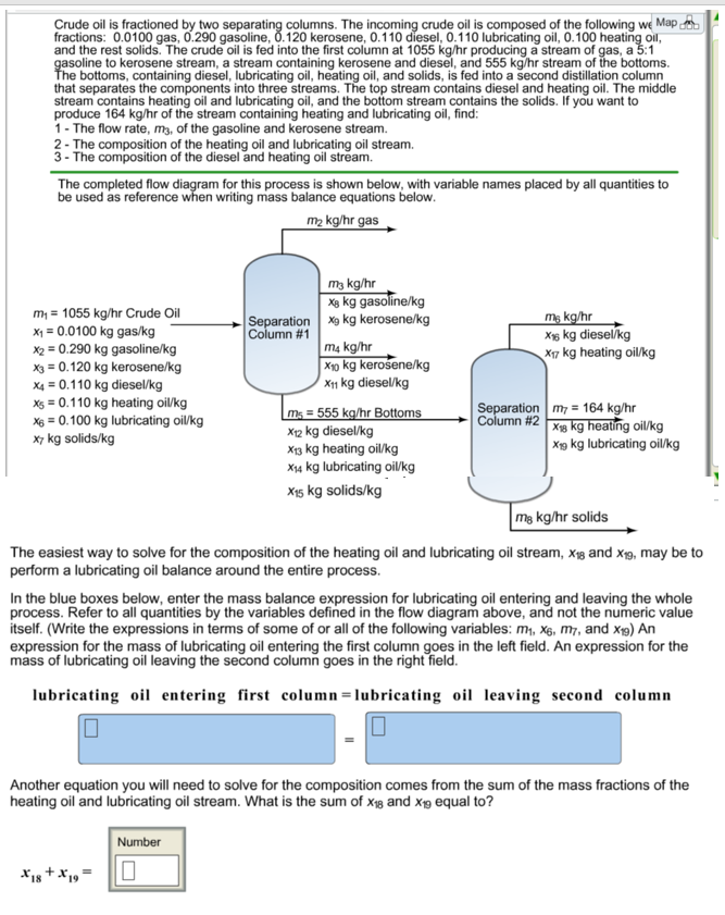 solved-crude-oil-is-fractioned-by-two-separating-columns-chegg