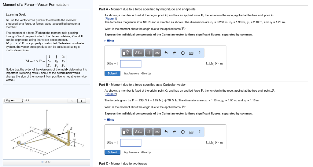 Solved Moment of a Force-Vector Formulation Part A Moment | Chegg.com