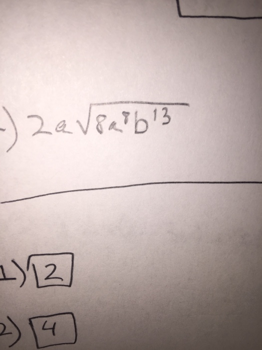 Solved How Do I Wrote In Simplified Radical Form 2a Root Chegg