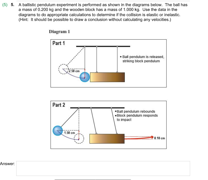 pendulum experiment questions