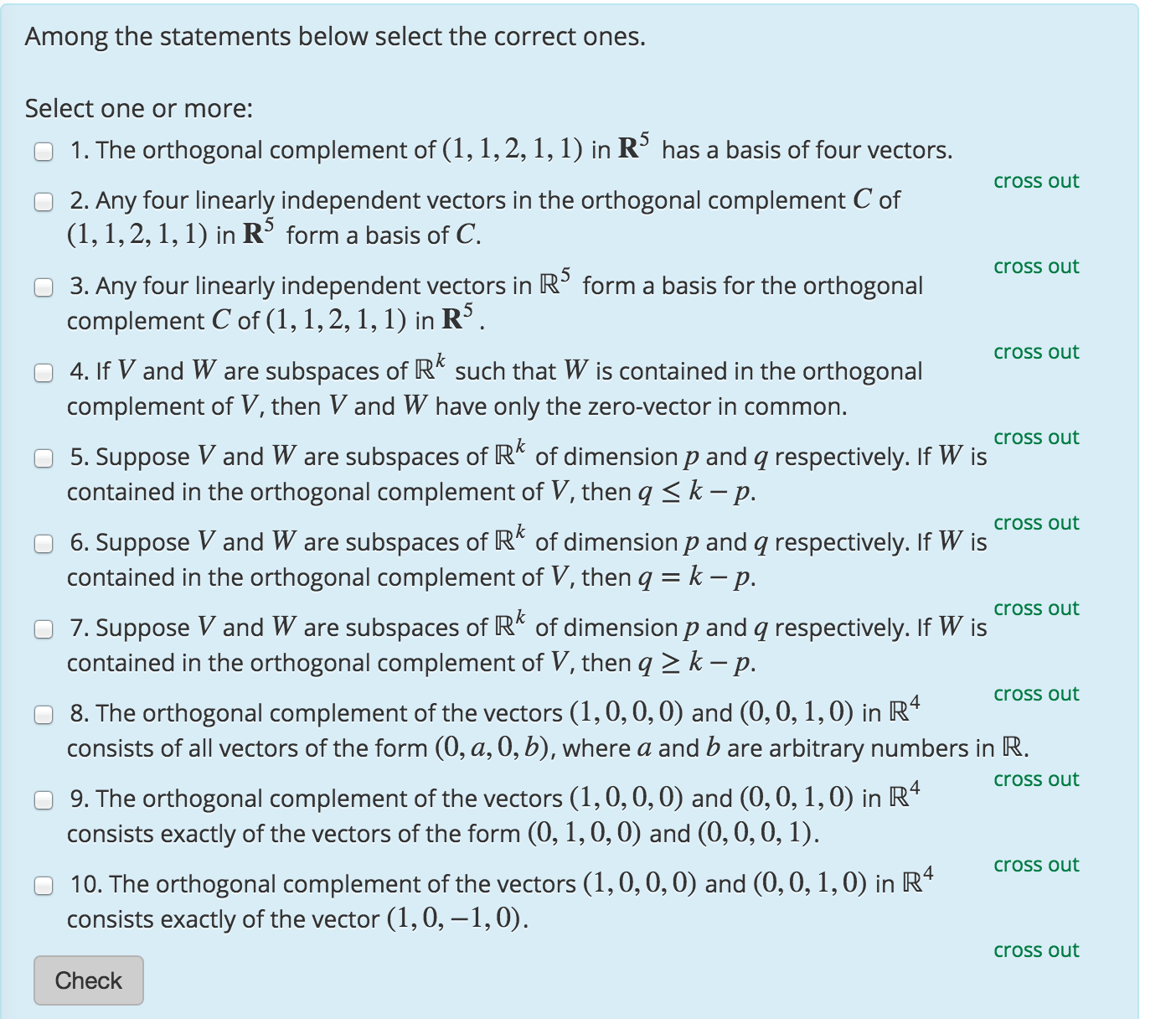 Solved Among the statements below select the correct | Chegg.com