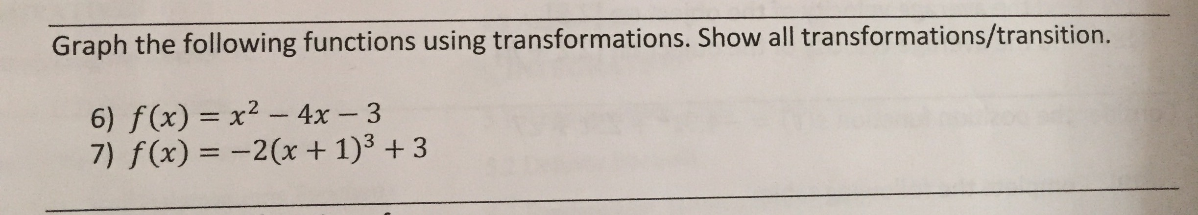 Solved Graph The Following Functions Using Transformations Chegg Solved Graph The Following Functions Using Transformations Chegg