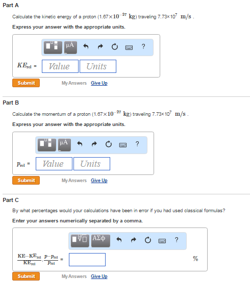 Solved Calculate the kinetic energy AND momentum of a | Chegg.com